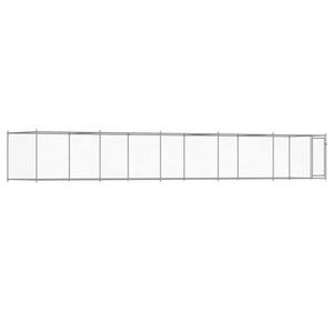 Hundezwinger mit Tür 10x2x1,5m Grau