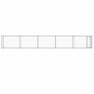 Hundezwinger mit Tür 10x2x1,5m Grau