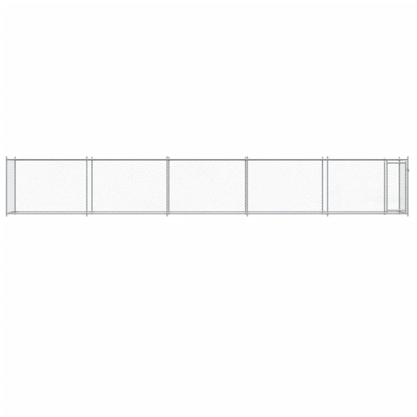 Hundezwinger mit Tür 10x2x1,5m Grau
