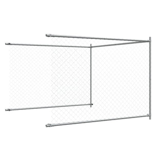 Hundezwinger mit Tür 10x2x1,5m Grau