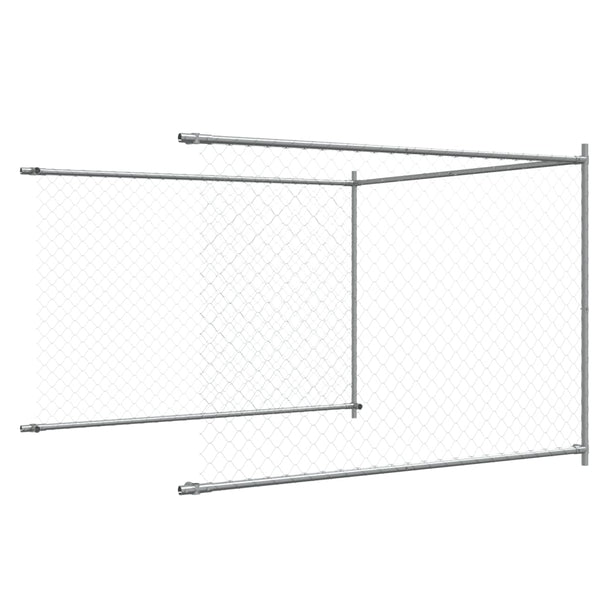 Hundezwinger mit Tür 10x2x1,5m Grau