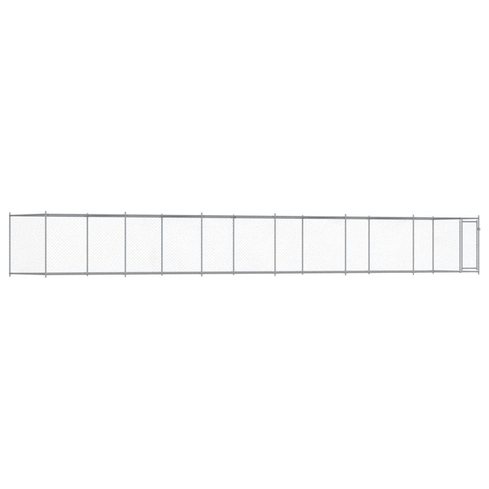 Hundezwinger mit Tür Grau 12x2x1,5 m