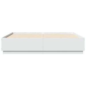 Bettgestell mit LED Weiß 180x200 cm