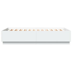 Bettgestell mit LED Weiß 140x200 cm