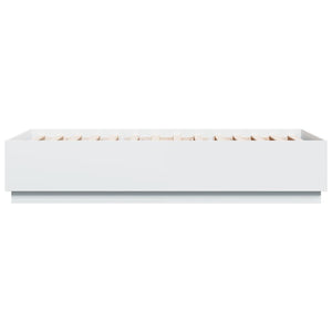 Bettgestell mit LED Weiß 100x200 cm