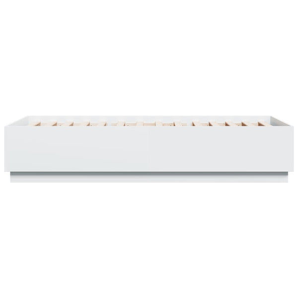 Bettgestell mit LED Weiß 90x200 cm