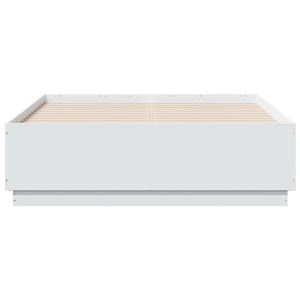 Bettgestell Weiß mit LED 140x190 cm