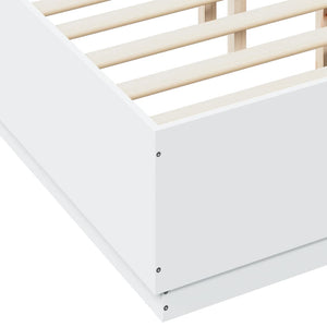 Bettgestell Weiß mit LED 140x190 cm