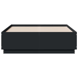 Bettgestell mit LED Schwarz 135x190 cm