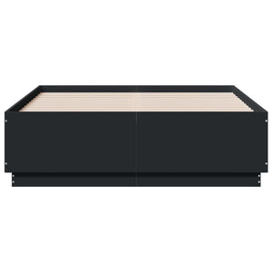 Bettgestell mit LED Schwarz 120x190 cm