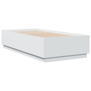 Bettgestell mit LED Weiß 75x190 cm