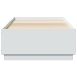 Bettgestell mit LED Weiß 75x190 cm