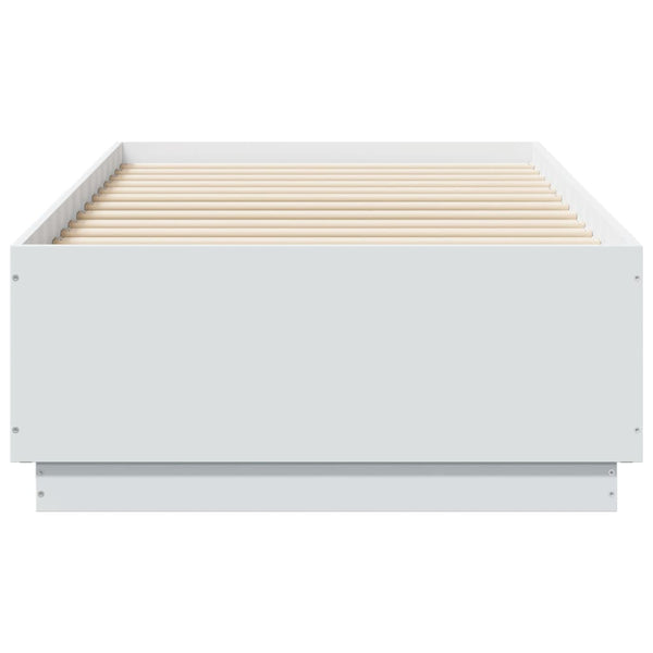 Bettgestell mit LED Weiß 75x190 cm