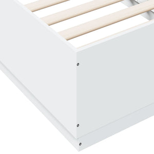 Bettgestell mit LED Weiß 75x190 cm