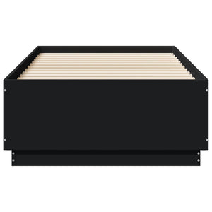 Bettgestell mit LED Schwarz 75x190 cm