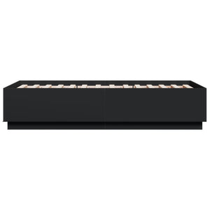 Bettgestell mit LED Schwarz 75x190 cm