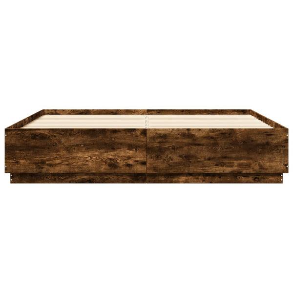 Bettgestell Räuchereiche 200x200 cm
