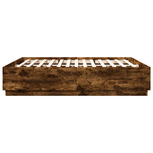 Bettgestell Räuchereiche 200x200 cm