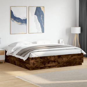 Bettgestell Räuchereiche 200x200 cm
