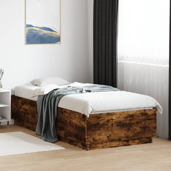 Bettgestell 90x200 cm Räuchereiche