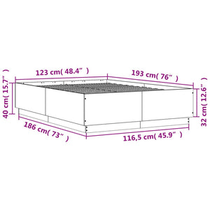 Bettgestell Sonoma-Eiche 120x190 cm