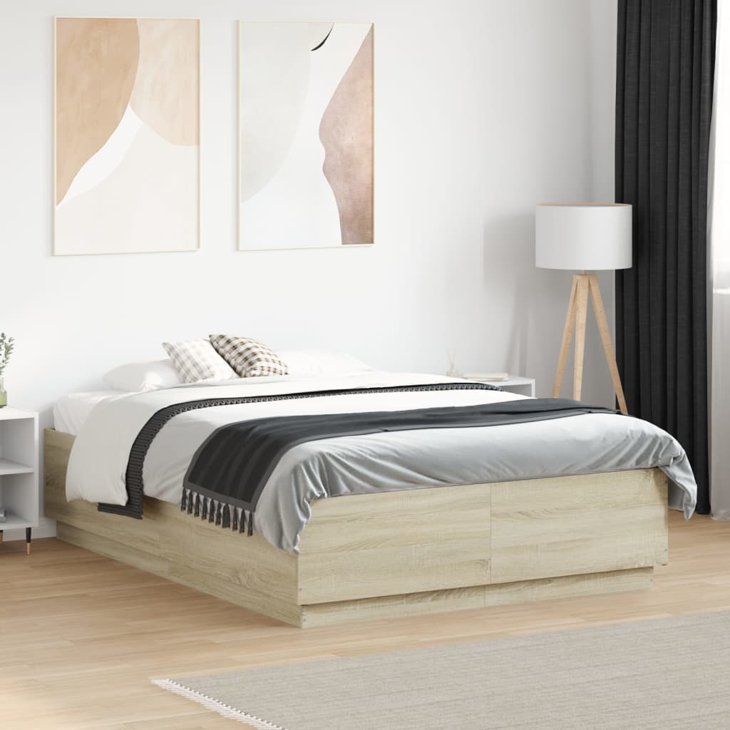 Bettgestell Sonoma-Eiche 120x190 cm