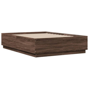Bettgestell 120x190 cm Braun Eichen-Optik