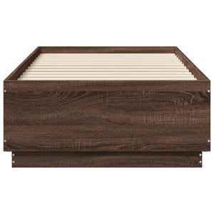 Bettgestell 90x190 cm Braun Eichenoptik