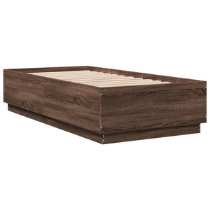 Bettgestell 75x190 cm Braun Eichen-Optik
