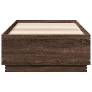Bettgestell 75x190 cm Braun Eichen-Optik
