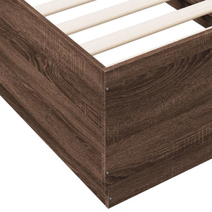 Bettgestell 75x190 cm Braun Eichen-Optik