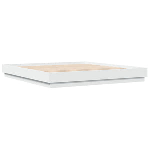 vidaXL Cadre de lit avec LED Blanc 180x200 cm