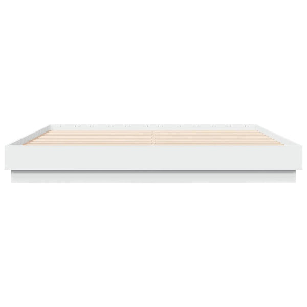 vidaXL Cadre de lit avec LED Blanc 180x200 cm