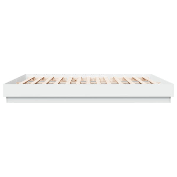 vidaXL Cadre de lit avec LED Blanc 180x200 cm