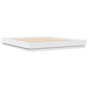 vidaXL Cadre de lit avec LED Blanc 180x200 cm