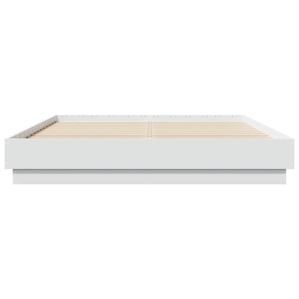 Bettgestell Weiß 160x200 cm mit LED