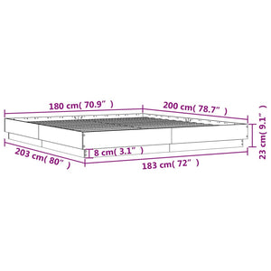 Bettgestell Schwarz 180x200 cm