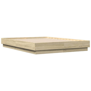 vidaXL Cadre de lit chêne Sonoma 140x190 cm Aggloméré