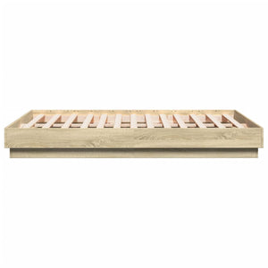vidaXL Cadre de lit chêne Sonoma 140x190 cm Aggloméré