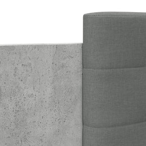 vidaXL Cadre de lit avec tête de lit Gris béton 100x200 cm Bois d'ingénierie