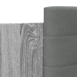 vidaXL Cadre de lit avec tête de lit gris Sonoma 120x190 cm en bois d'ingénierie