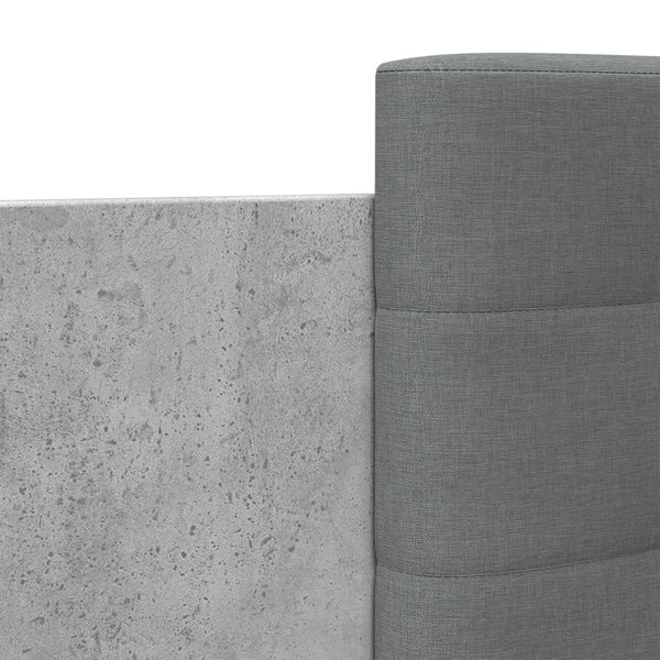 vidaXL Cadre de lit avec tête de lit Gris béton 75x190 cm Aggloméré