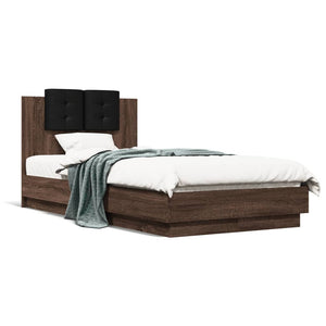 Bettgestell Braun Eiche 75x190 cm