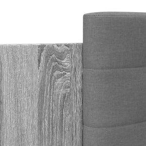 vidaXL Cadre de lit avec tête de lit et lumières LED Gris Sonoma 150x200 cm