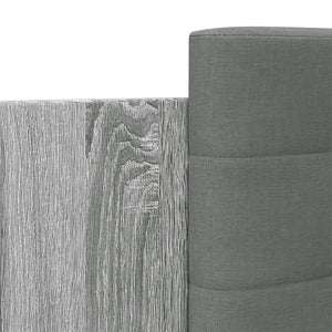 vidaXL Cadre de lit avec tête de lit et lumières LED Gris Sonoma 120x200cm
