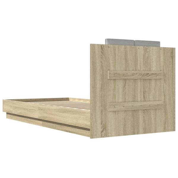 Bettgestell 100x200 cm mit LED Sonoma-Eiche