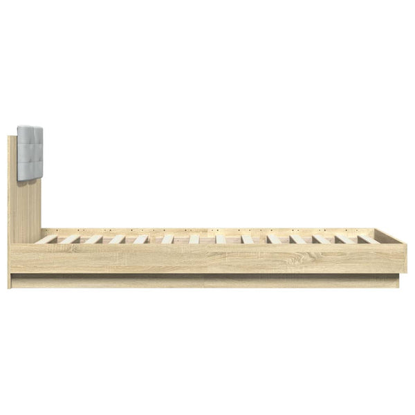 Bettgestell Sonoma Eiche 90x200cm mit LED