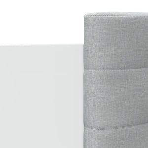 vidaXL Cadre de lit avec tête de lit et lumières LED Blanc 135x190 cm