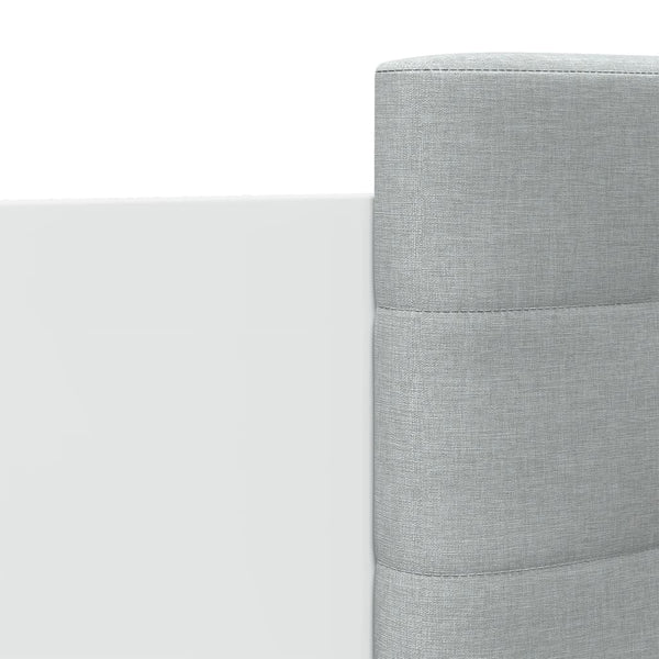 vidaXL Cadre de lit avec tête de lit et lumières LED Blanc 135x190 cm