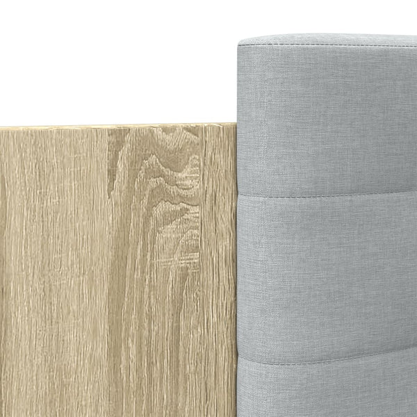 Bettgestell mit LED Sonoma-Eiche 135x190 cm